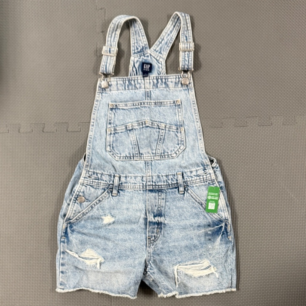 GAP Kids Faded Blue Denim Overalls